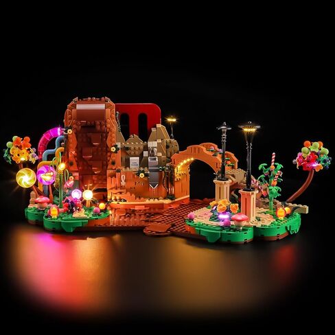 مجموعة إضاءة BRIKSMAX 2.0 متوافقة مع Lego Ideas Willy Wonka & The Chocolate Factory 21360 مجموعات البناء - مجموعات إضاءة LED (الملحقات فقط)، تقنية إخفاء الكابلات للعرض والهدايا وهواة الجمع in Kuwait