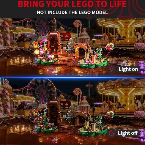 مجموعة إضاءة BRIKSMAX 2.0 متوافقة مع Lego Ideas Willy Wonka & The Chocolate Factory 21360 مجموعات البناء - مجموعات إضاءة LED (الملحقات فقط)، تقنية إخفاء الكابلات للعرض والهدايا وهواة الجمع in Kuwait