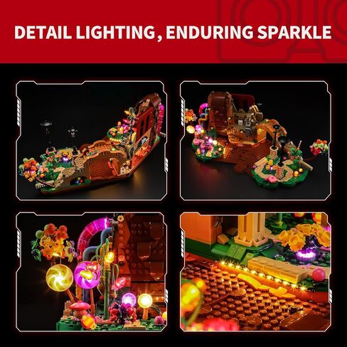 مجموعة إضاءة BRIKSMAX 2.0 متوافقة مع Lego Ideas Willy Wonka & The Chocolate Factory 21360 مجموعات البناء - مجموعات إضاءة LED (الملحقات فقط)، تقنية إخفاء الكابلات للعرض والهدايا وهواة الجمع in Kuwait