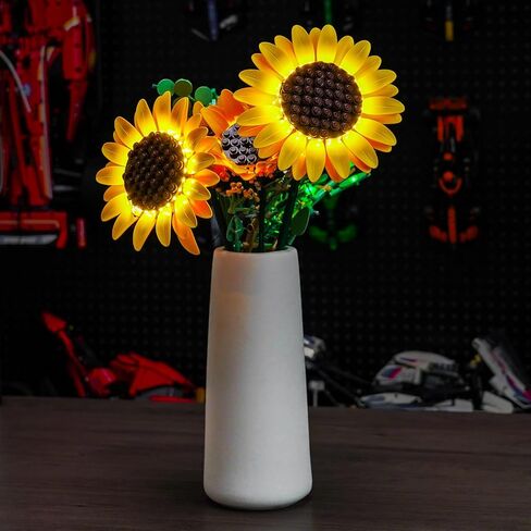 إضاءة LED متوافقة مع LEGO Botanicals Sunflower Bouquet 11502 - مصابيح فقط، مجموعة إضاءة متوافقة مع LEGO 11502، غير متضمنة النموذج in Kuwait