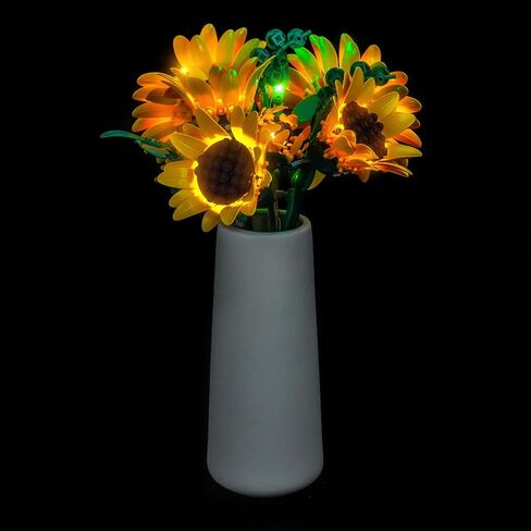 إضاءة LED متوافقة مع LEGO Botanicals Sunflower Bouquet 11502 - مصابيح فقط، مجموعة إضاءة متوافقة مع LEGO 11502، غير متضمنة النموذج in Kuwait