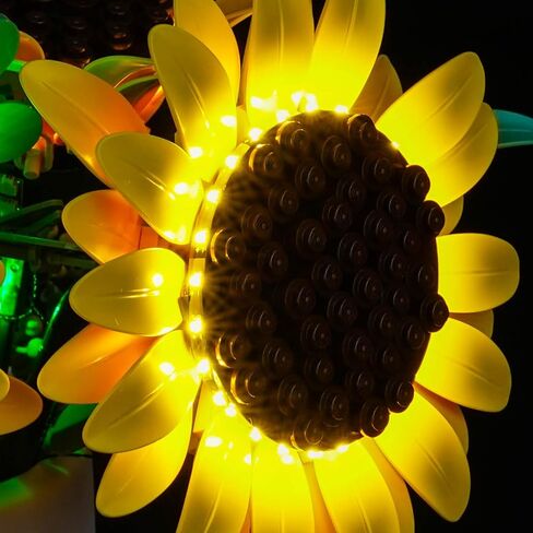 إضاءة LED متوافقة مع LEGO Botanicals Sunflower Bouquet 11502 - مصابيح فقط، مجموعة إضاءة متوافقة مع LEGO 11502، غير متضمنة النموذج in Kuwait