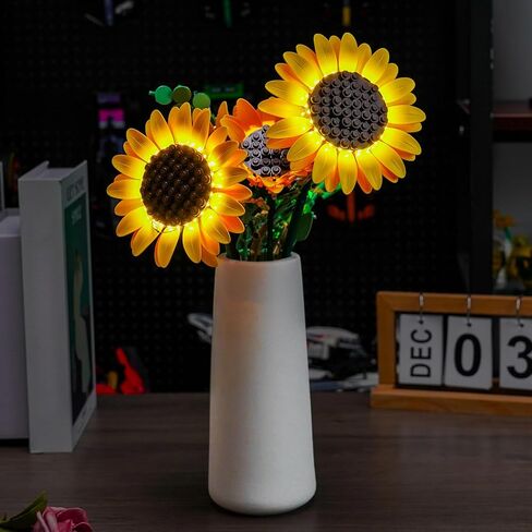 إضاءة LED متوافقة مع LEGO Botanicals Sunflower Bouquet 11502 - مصابيح فقط، مجموعة إضاءة متوافقة مع LEGO 11502، غير متضمنة النموذج in Kuwait