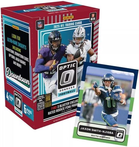 2025 Panini Donruss Optic Football Trading Cards Blaster Box Pink Parallels (بطاقات 24 قيراط) in Kuwait