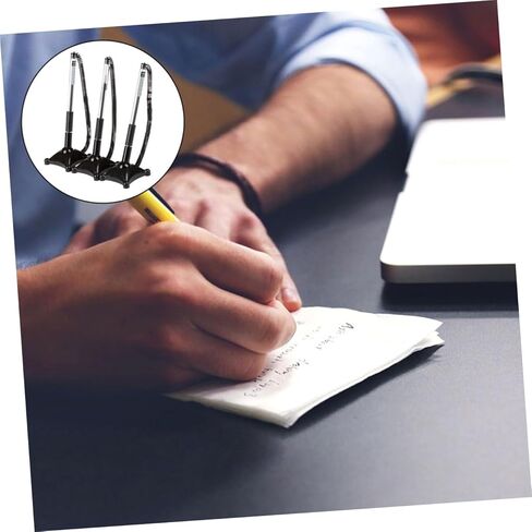 قلم عداد ULTECHNOVO مع سلسلة حبر جل أسود 0.5 مم، 3 قطع أقلام تسجيل أعمال مكتبية متعددة الوظائف مع قاعدة لاصقة للكتابة المكتبية والاستخدام المصرفي in Kuwait