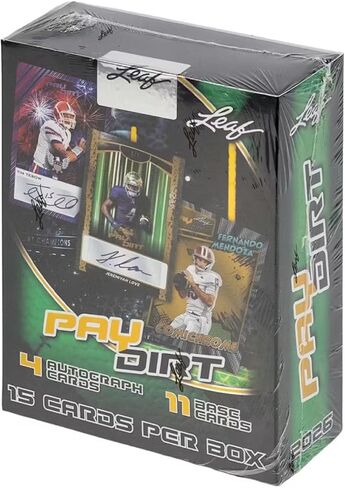 2026 Leaf Paydirt Football Hobby Trading Card Box (Four 4 Autographs Per Box) in Saudi Arabia