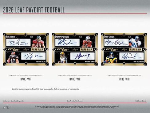 2026 Leaf Paydirt Football Hobby Trading Card Box (Four 4 Autographs Per Box) in Saudi Arabia