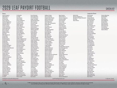 2026 Leaf Paydirt Football Hobby Trading Card Box (Four 4 Autographs Per Box) in Saudi Arabia