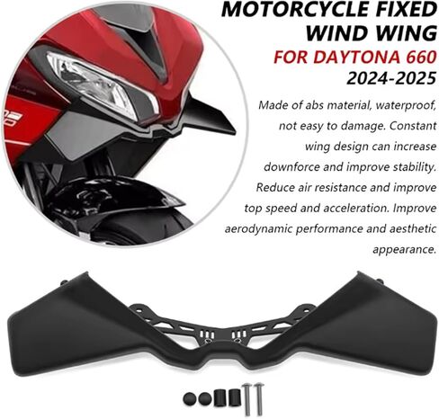 for Day.Tona 660 Day.Tona 660 2025 Modified Motorcycle Sport Downforce Exposed Front Spoiler aerodynamic Wing Fairing Wing Blades 2024 2025 in Kuwait