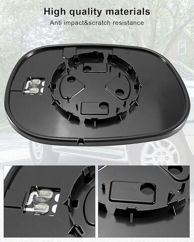 Left Side Mirror Glass Fit for Dodge Ram 1500 2500 3500 1998-2003, Compatible with Durango 1998-2004, Replace 5019893AA CH1324111, Rear View Mirrors Glass with Power Heated, Driver Side Mirror in Kuwait