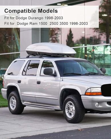 Left Side Mirror Glass Fit for Dodge Ram 1500 2500 3500 1998-2003, Compatible with Durango 1998-2004, Replace 5019893AA CH1324111, Rear View Mirrors Glass with Power Heated, Driver Side Mirror in Kuwait