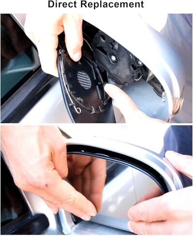 Left Side Mirror Glass Fit for Dodge Ram 1500 2500 3500 1998-2003, Compatible with Durango 1998-2004, Replace 5019893AA CH1324111, Rear View Mirrors Glass with Power Heated, Driver Side Mirror in Kuwait