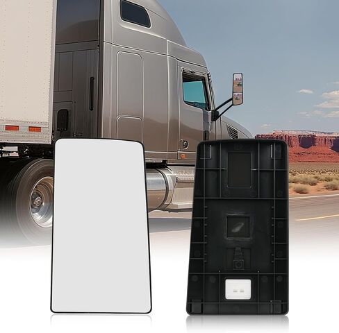 Passenger Upper Mirror Glass Replacement for Peterbilt 579 567 587, Right RH Side View Mirror Glass with Heated Function - OE Style Mirrors Part in Saudi Arabia