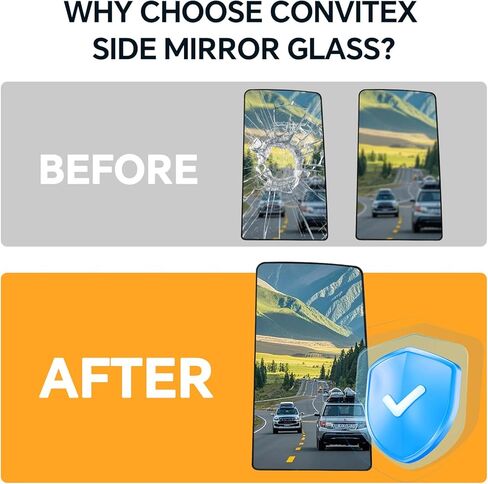 Passenger Upper Mirror Glass Replacement for Peterbilt 579 567 587, Right RH Side View Mirror Glass with Heated Function - OE Style Mirrors Part in Saudi Arabia
