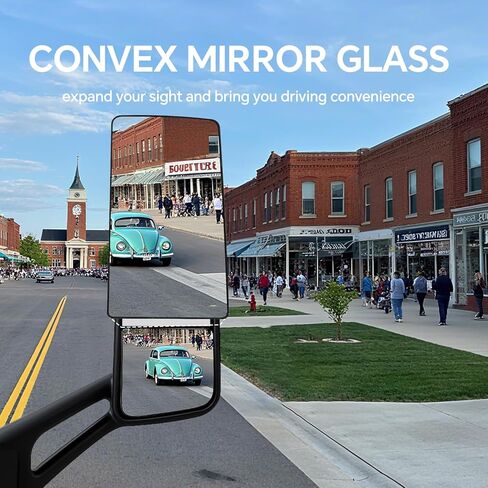 Passenger Upper Mirror Glass Replacement for Peterbilt 579 567 587, Right RH Side View Mirror Glass with Heated Function - OE Style Mirrors Part in Saudi Arabia