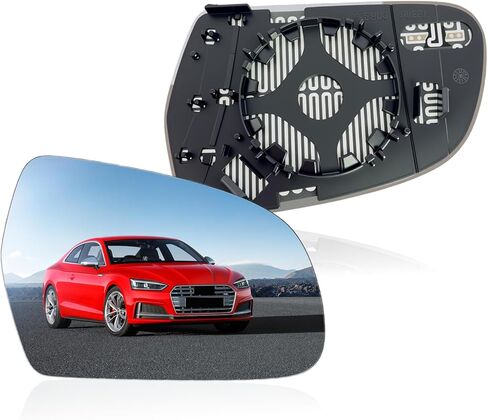Left Driver Side Heated Mirror Glass for Audi A3 2011-2013, A4/S4 2010-2016, A5/S5 2010-2017, RS5 2013-2015, Car Side View Mirror Replacement Glass in Saudi Arabia