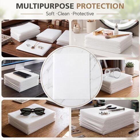 200 عبوة من أكياس الوسائد الإسفنجية مقاس 8 × 10 بوصة وحقيبة إسفنجية لحماية الأطباق والأكواب والأكواب والزجاج وحاميات الأطباق للتحرك in Kuwait