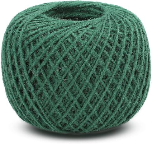 328Ft Natural Jute Twine 2mm 3-Ply Red Rope String, Suitable for Arts and Crafts, Pant Hangers, Gift Wrapping, DIY Projects and Gardening in Saudi Arabia