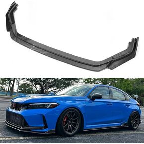 Front Bumper Lip Splitter for 2023–2026 Honda Civic Type R FL5, JDM Style Air Dam Chin Spoiler, 3PCS Front Lip Body Kit, Sport Performance (Carbon Fiber Style) in Saudi Arabia