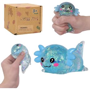 Axolotl Squishy Toy, Soft Slow Rising Sensory Fidget Toy, Cute Stretchy Axolotl Squeeze Toy, Stress Relief Desk Toy Gift for Kids 3+ and Adults(Pink) in Saudi Arabia