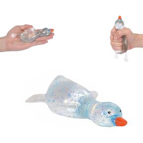 Duck Squishy Toy for Kids Ages 3+ & Adults, Stretchy Slow Rebound Malt-Sugar Style Squeeze Ball, Cute Sensory Fidget Toy for Desk, Travel, Party Favors & Stocking Stuffers(Blue) in Saudi Arabia