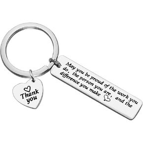 Vadaka Thank You Keychain Appreciation Keychain Jewelry Coworker Leaving Gifts Social Worker Gift Retirement Farewell Gift in Kuwait