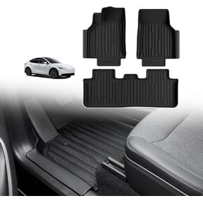 سجادات أرضية TripleAliners متوافقة مع 2025+ Tesla Model Y Juniper Standard Accessories TPE مجموعة كاملة من بطانة الأرضية تغطية كاملة لجميع الأحوال الجوية بطانة البضائع المضادة للانزلاق تناسب مخصص (للزخرفة القياسية فقط) in Kuwait