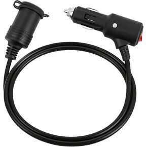3FT Car Cigarette Lighter Extension Cord,16AWG 12V Extension Cord with ON/Off Switch & LED Indicator,Universal Car Extensions Cords for Tire Inflator/Vacuum Cleaners in Kuwait