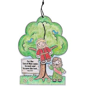 Fun Express Zacchaeus Story Craft Kit for Kids - Engaging Bible Craft Activity for Sunday School Religious Learning & Faith-Based Projects - Perfect for Creative Play & Bible Lessons - 12 Fun Pieces in Kuwait