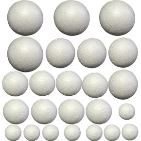 24 Pcs Craft Foam Balls, Smooth Blank Styrofoam Balls for DIY Art Crafts Holiday Decorations School Projects Party Supplies & DIY Crafting Projects in Saudi Arabia