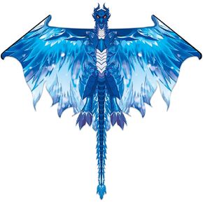Dragon Kite for Adults, Kites for Kids Ages 4-8 8-12 Easy to Fly, Kids Kite for Boy Girls, Beginners, Beach Trip Park Family Outdoor Games (Ice Blue) in Saudi Arabia