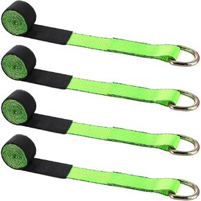 8 Pack Lasso Tow Truck Straps with D Ring 11, 000 Lbs Break Strength D Ring Auto Tie Down Wheel Lift Trailer Strap for Hauling Utv SUV Wrecker Rollback (2inch*8ft) in Saudi Arabia