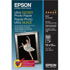 Epson C13S042548 Glossy Photo Paper (Pack of 100), White, 10 x 15 cm in Kuwait