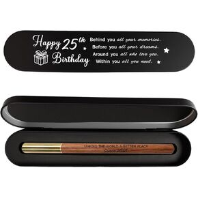 25th Birthday Gift for 2001 Born - Engraved Wooden Gel Pen, 25 Year Old Gift for Men & Women, Young Adult 25th Birthday Present in Saudi Arabia