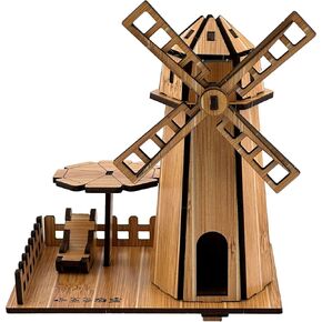 3D Puzzles for Adults, Log Cabin DIY Wooden House Model Kits for Adults to Build, Country Cottage Building Model, 3D Jigsaw Brain Teaser Puzzle, Dollhouse (Holland Windmill) in Saudi Arabia