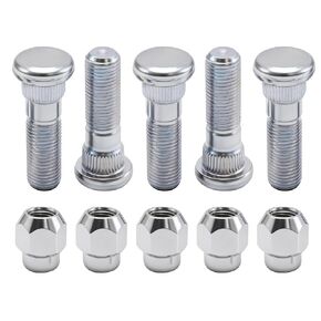 5 Set M12x1.25 Chrome Wheel Lug Stud Nut Set, Replacement for Subaru Forester, Outback, Legacy, and Impreza 2008-2018, Replaces 28365FE001 28171AJ000 in Saudi Arabia