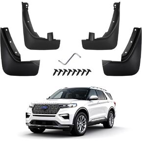 No Drill Mud Flaps for 2023 2024 2025 2026 Ford Explorer, All Weather Paint Protection Front & Rear Splash Guards, Heavy Duty Mud Guards 4PCS Set for Active ST Tremor Platinum Models in Kuwait