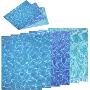6 PCS Ripple Water Stickers, Self Adhesive Pearlescent Ripple Decorative Paper, Artificial Stream Water Effects for Miniatures, Miniature Landscape Lake Rivers Scenery Supplies for Diorama Ocean DIY in Saudi Arabia