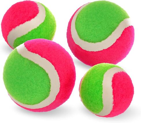 Hanaive 4 Pcs 2 Size Toss and Catch Ball Game Replacement Balls Catch Set for 3 4 5 6 7 8 9 10 Year Boys Girls Adults, 2.5 inches and 1.8 inches in Kuwait