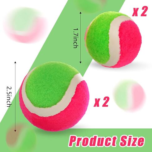 Hanaive 4 Pcs 2 Size Toss and Catch Ball Game Replacement Balls Catch Set for 3 4 5 6 7 8 9 10 Year Boys Girls Adults, 2.5 inches and 1.8 inches in Kuwait