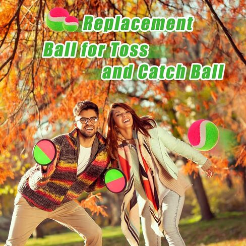 Hanaive 4 Pcs 2 Size Toss and Catch Ball Game Replacement Balls Catch Set for 3 4 5 6 7 8 9 10 Year Boys Girls Adults, 2.5 inches and 1.8 inches in Kuwait