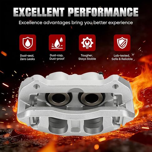 Front Disc Brake Caliper Assembly with Bracket fit for 2012-2020 Ford F-150, 2011-2017 Ford Lobo, Front Right and Left Caliper set with 2PC, 18-B5404 + 18-B5405 in Kuwait
