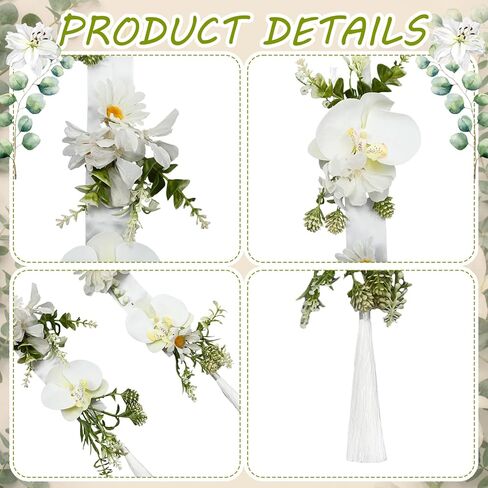 Suncalla Flower Graduation Leis 2026 Hawaiian Leis مع شرابة للنساء كبار الاستوائية فالاينوبسيس أوركيد وزنبق تهنئة التخرج لفئة 2026 Grad Luau Party Grad ديكورات in Kuwait