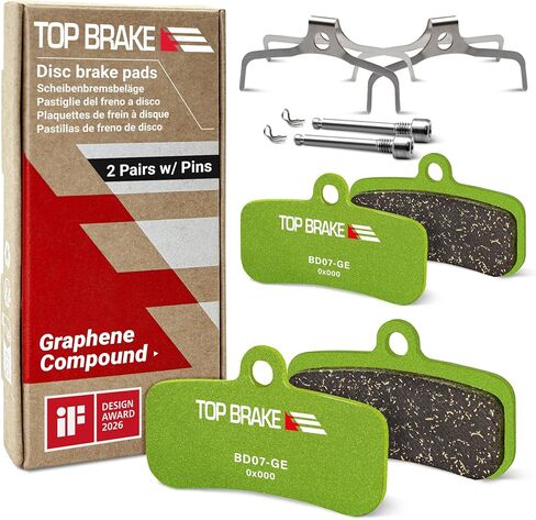 TOP BRAKE 2 Pairs Disc Bike Brake Pads for Shimano 4 Piston Saint BR-M810 M820 Zee M640 XTR-M9120, Deore XT BR-M8020, M8120,M6120,BR-MT420,MT510,MT520 Tektro HD M745 735 725 750 TRP,SL,Slate T4,G-S in Kuwait