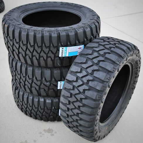 مجموعة من 2 (اثنين) Evoluxx Rotator M/T Mud Off-Road Light Truck Radial Tires-LT285/65R20 285/65/20 285/65-20 127/124Q نطاق التحميل E LRE 10-Ply BSW جدار جانبي أسود in Kuwait