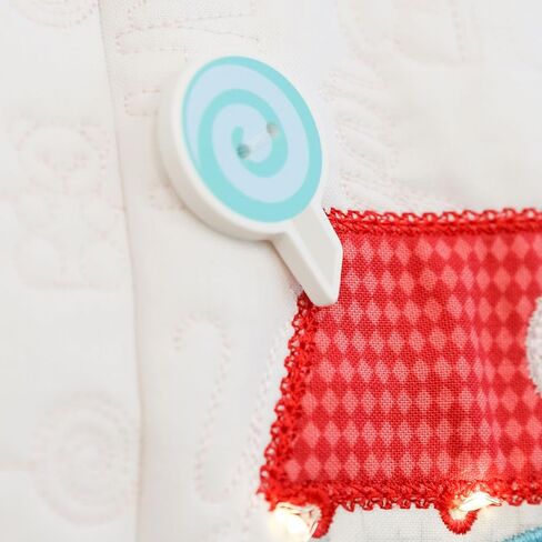 Kimberbell Sweetheart Street Embellishment Kit – Coordinating Supplies for 16" x 38" Valentine Bench Pillow – Includes Buttons, Vinyl, and Decorative Details for 5x7 Hoop Embroidery in Kuwait