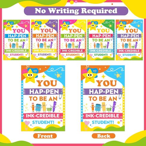 30 Sets End of Year Student Gifts from Teacher, 4-In-1 Multicolor Retractable Ballpoint Pens with Cards, Bulk Graduation Last Day of School Gifts for Kids, Kindergarten & Preschool from Teacher in Saudi Arabia