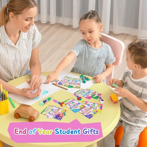 30 Sets End of Year Student Gifts from Teacher, 4-In-1 Multicolor Retractable Ballpoint Pens with Cards, Bulk Graduation Last Day of School Gifts for Kids, Kindergarten & Preschool from Teacher in Saudi Arabia
