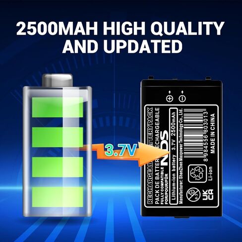 NTR-003 Battery, (2026 New Version) 2500mAh Ultra High Capacity Li-ion Battery Replacement for Nintendo DS NDS Game Console NTR-001 Battery, with Repair Tool Kit (Not for DSi, DSi XL, DSi LL) in Kuwait
