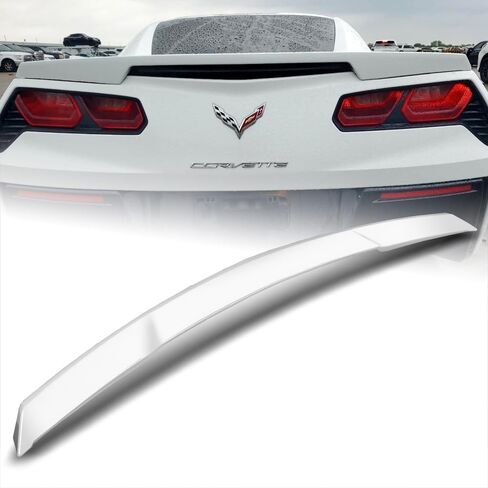 Rear Trunk Lid Spoiler Wing Compatible with 2014-2019 Chevrolet Corvette C7 (Pearl Black) in Kuwait